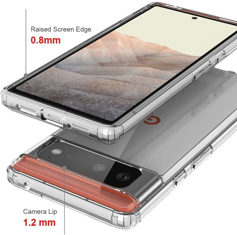 Gorilla Shock Clear Case For Google Pixel Proof 2mm Thickness Phone Back Cover