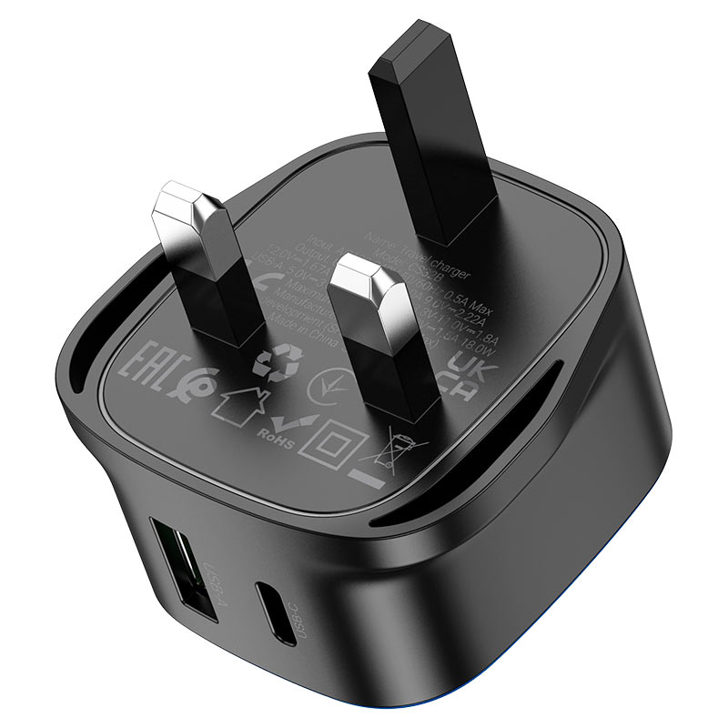 HOCO CS32B RICH PD20W + QC3.0 WALL CHARGER – UK PLUG