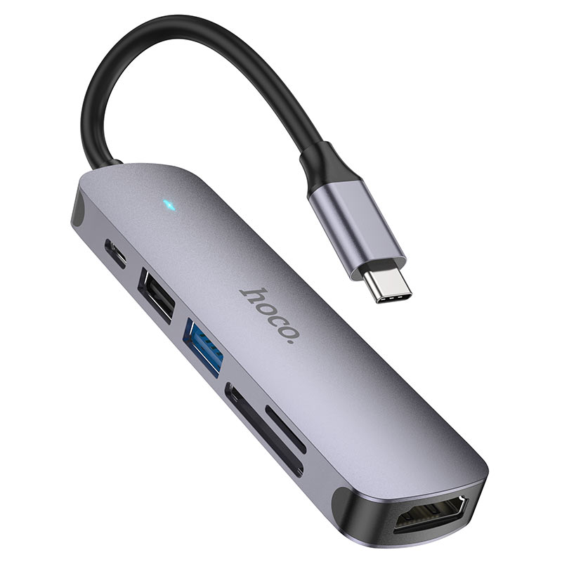 Type C HUB to 4K HDMI, USB2.0, USB3.0, Card Reader & Type C Multifunction Drive, support Charging Super Fast Data Transfer Device For Macbook & other Laptops