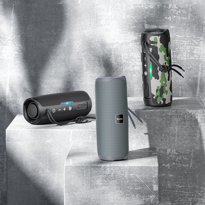 HOCO HC16 Vocal Wireless Bluetooth Speaker – 10W Loudspeaker with BT 5.3, Multi-Color Light, 1200mAh Battery, FM, TF, USB, AUX, Hands-Free Calling