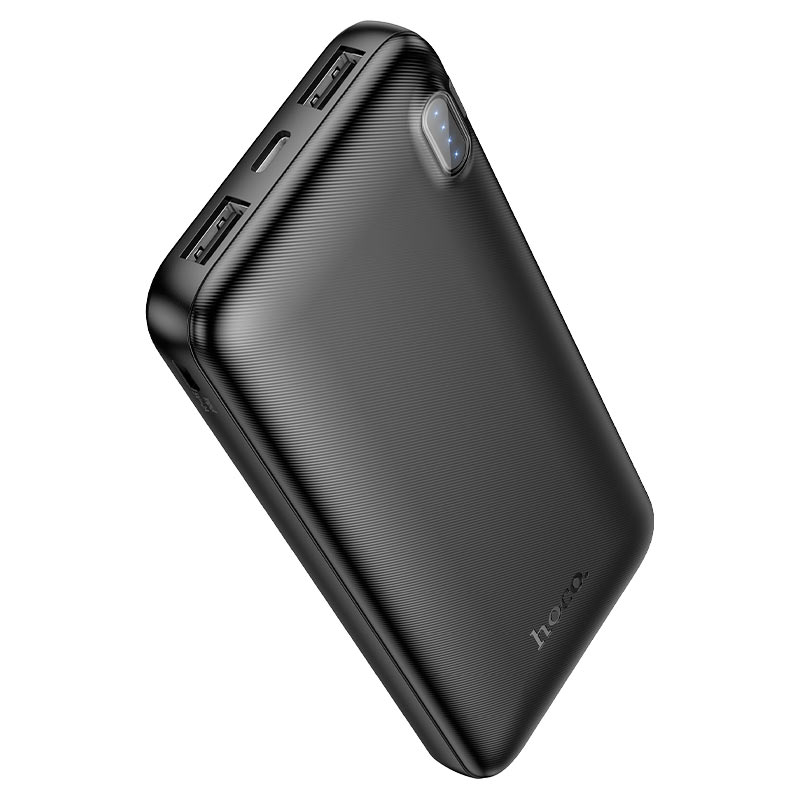HOCO J128 Powerful 10000mAh Power Bank – Dual USB-A Outputs, Type-C & Micro-USB Inputs, Ultra-Slim Design