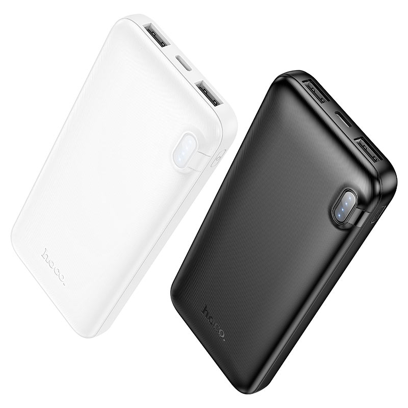 HOCO J128 Powerful 10000mAh Power Bank – Dual USB-A Outputs, Type-C & Micro-USB Inputs, Ultra-Slim Design
