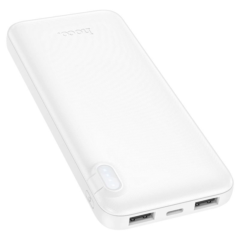 HOCO J128 Powerful 10000mAh Power Bank – Dual USB-A Outputs, Type-C & Micro-USB Inputs, Ultra-Slim Design