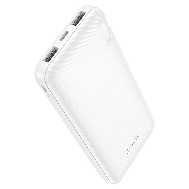 HOCO J128 Powerful 10000mAh Power Bank – Dual USB-A Outputs, Type-C & Micro-USB Inputs, Ultra-Slim Design
