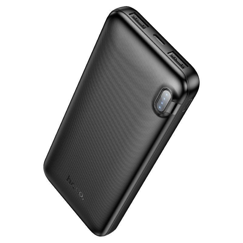 HOCO J128 Powerful 10000mAh Power Bank – Dual USB-A Outputs, Type-C & Micro-USB Inputs, Ultra-Slim Design