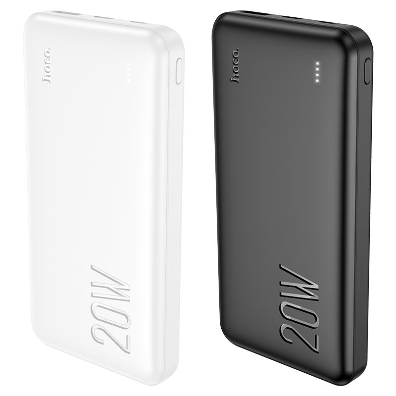 HOCO J87 Tacker 10000mAh Power Bank – PD20W + QC3.0 Fast Charging, USB-A & Type-C Outputs, LED Indicator