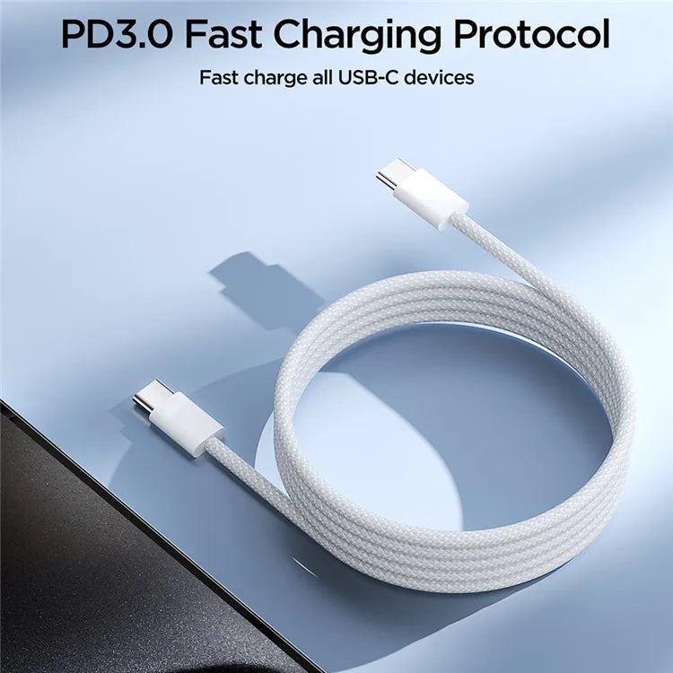 60w Type-C to Type-C Braided Data Cable