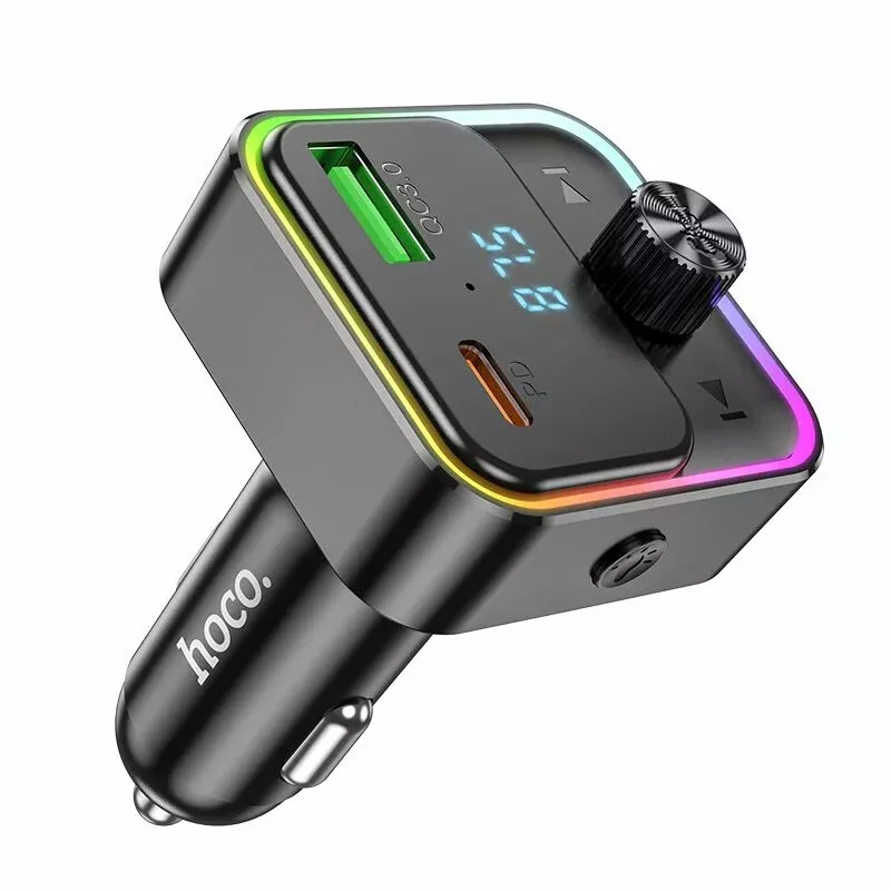 HOCO E81 1C1A FANTASY PD30W QC3.0 CAR MP3 FM TRANSMITTER WITH FAST CHARGING – BLACK