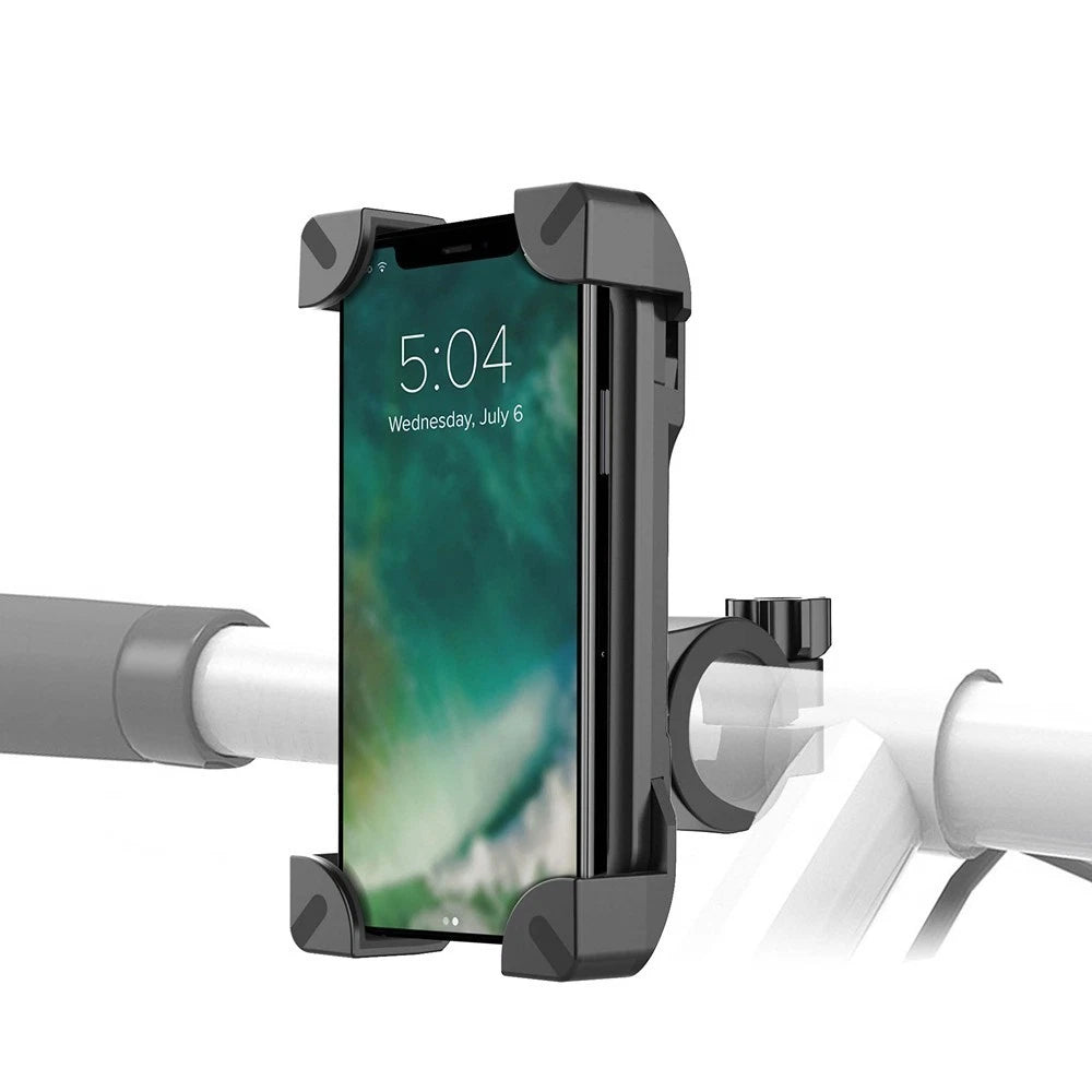 XQISIT Universal Bike Phone Holder for 5–7 Inch Devices – Black