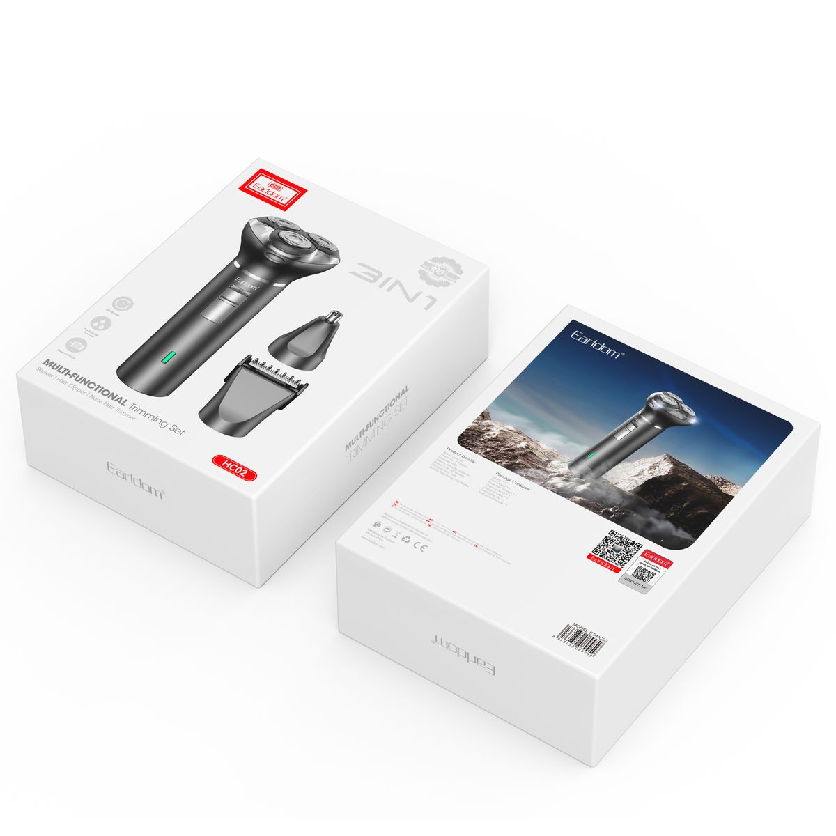 Bluetooth 5.4 Touch Screen Wireless Earbuds with Multi - protocols & Noise Canceling - White