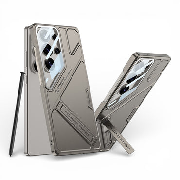Metallic phone case with stand feature samsung s26 ultra