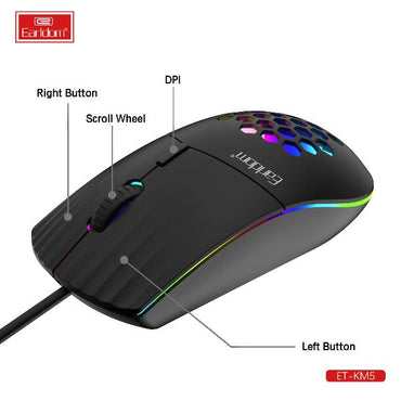 Wired USB Mouse with Ergonomic Design and High-Precision Sensor