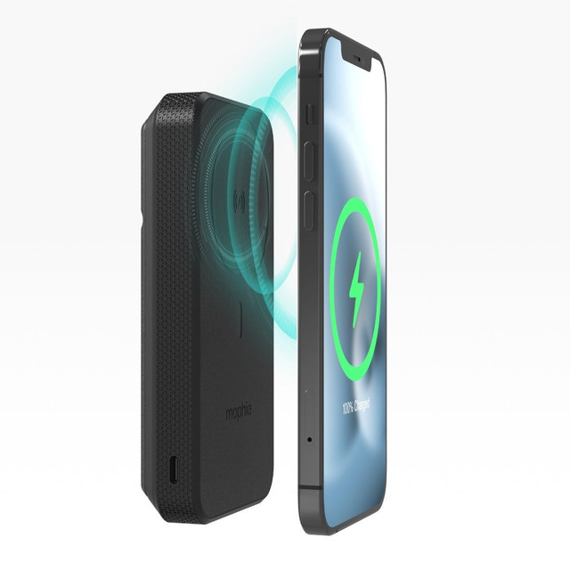 Mophie Snap+ Powerstation Stand, Magnetic and Power Bank 10000mAh internal battery, Black