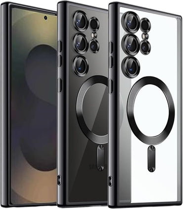 For Samsung Chrome Magnetic Case with Built-In Camera Lens Protection | Shockproof