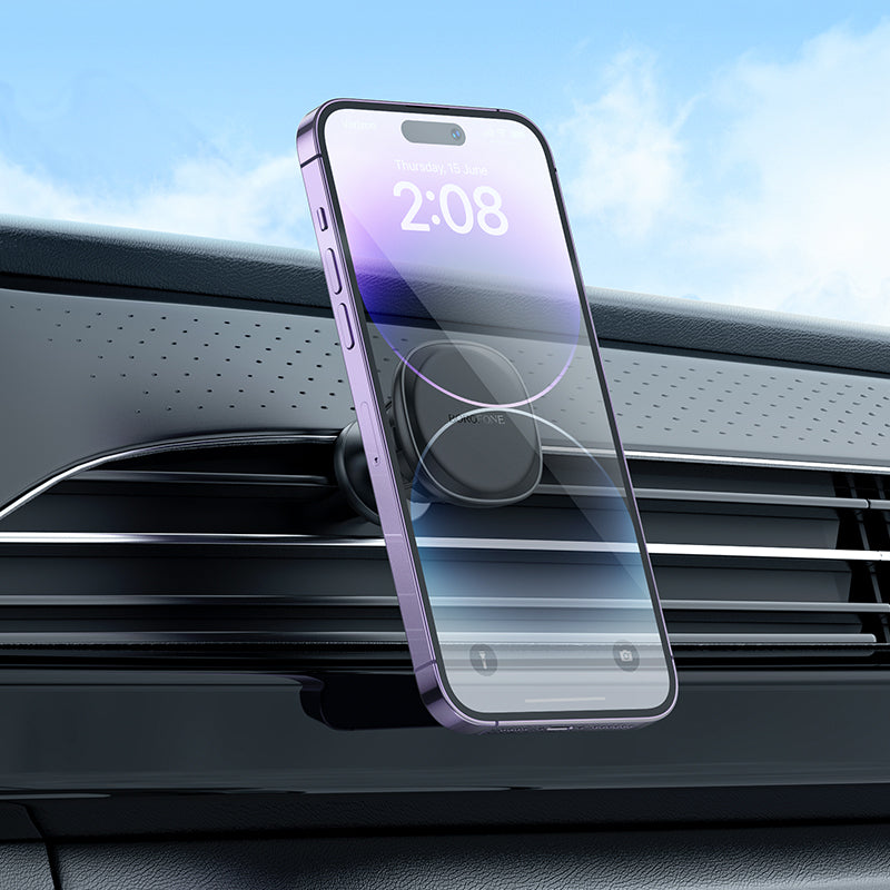 Borofone BH102 Cloud Magnetic Car Air Vent Phone Holder – Universal Mount for 4.5"-7" Smartphones, Secure Grip, 360° Rotation, Black