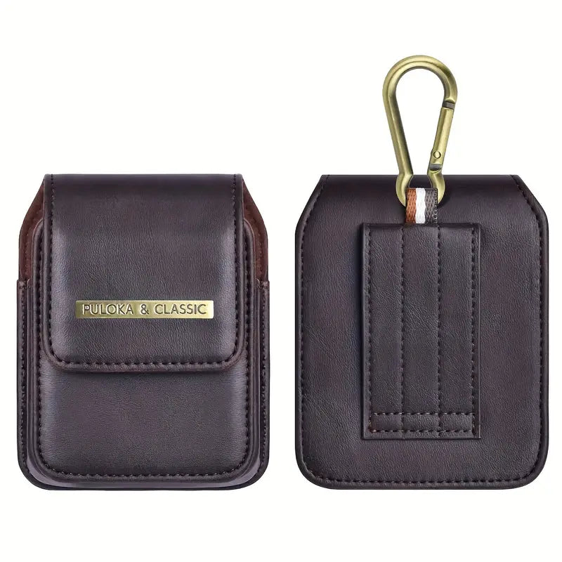 Puloka Leather Samsung Z Flip Series Phone Hanging Pouch Case , 360° Protection