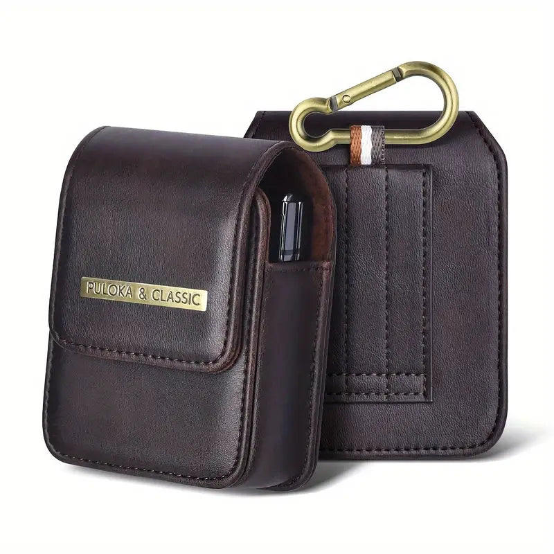 Puloka Leather Samsung Z Flip Series Phone Hanging Pouch Case , 360° Protection