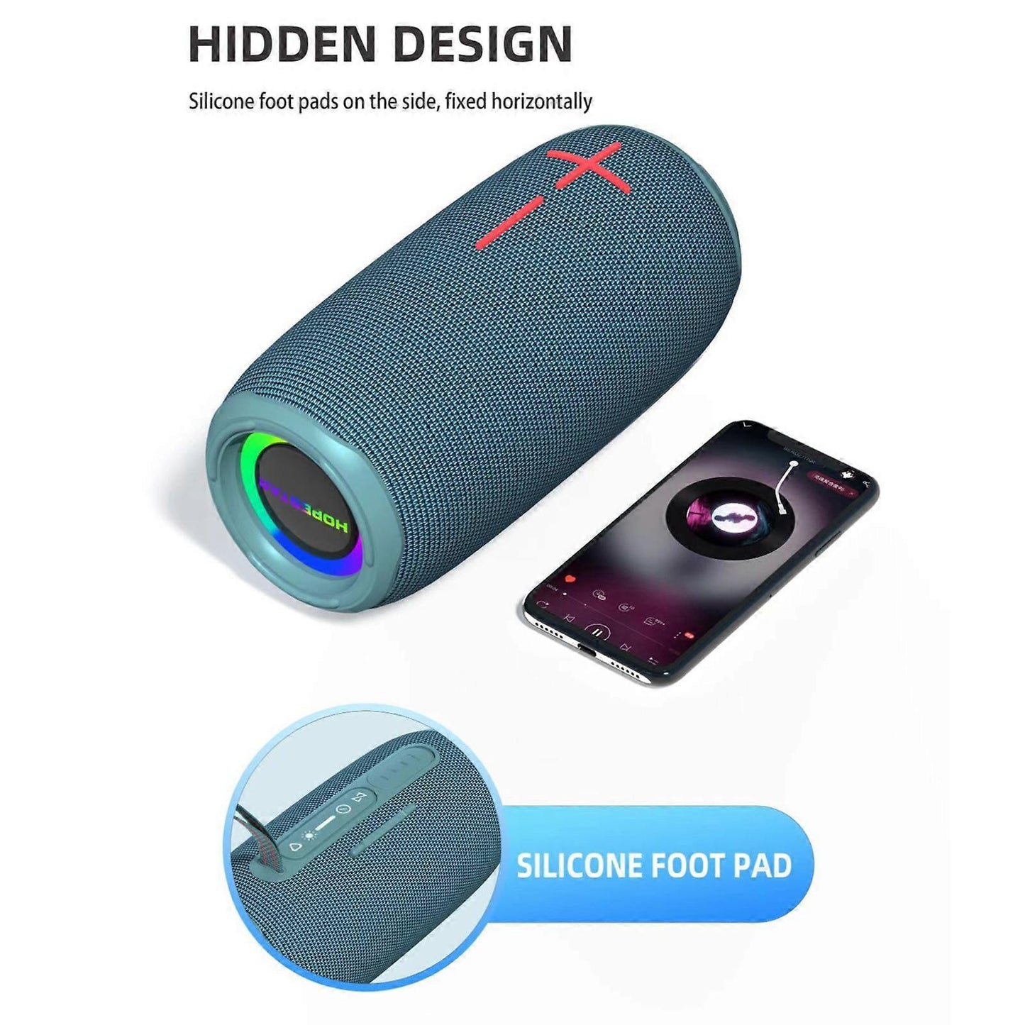 Hopestar P20 Pro Waterproof Wireless Bluetooth Speaker – Grey - PowerSound - Good for indoor Parties