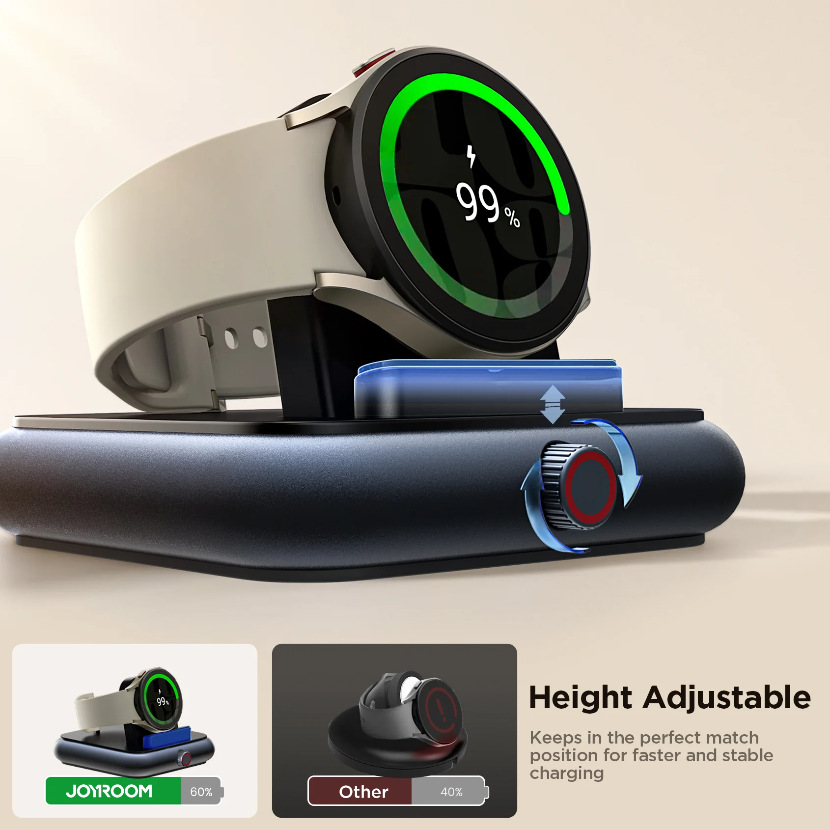 Wireless Charger Dock For Samsung Galaxy Watch With Type C Cable Black“ Premium Quality, Stylish & Durable Protective Case