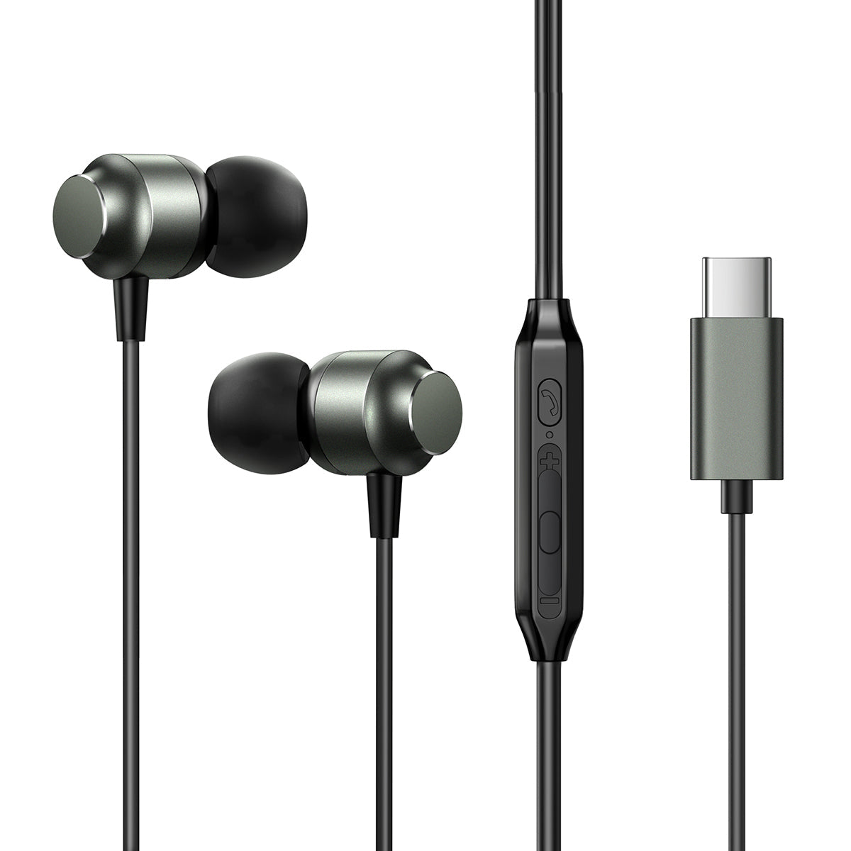 Type-C Metal In-Ear Wired Earphones with Mic and Hi-Fi Sound