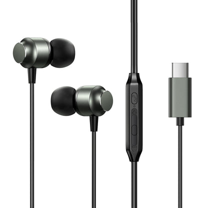 Type-C Metal In-Ear Wired Earphones with Mic and Hi-Fi Sound
