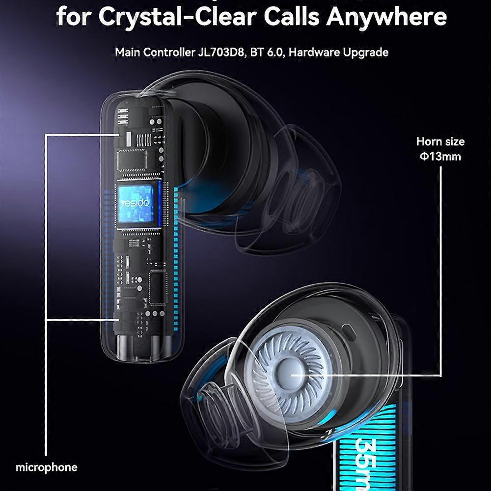 Yesidio TWS40 Earbuds Noice Reduction Battery Level Display