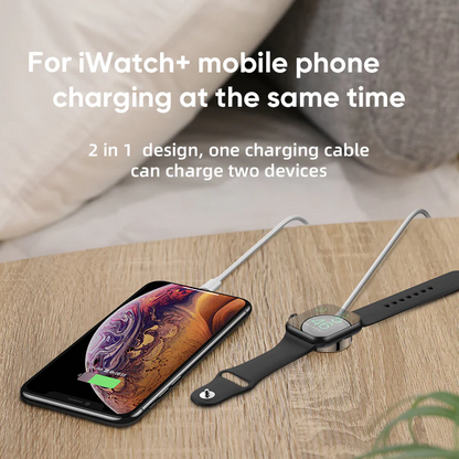 2 In 1 Magnetic Wireless Charger For Ip Watch Lightning Cable 1 5M“ Premium Quality, Stylish & Durable Protective Case