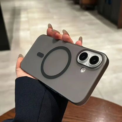 Slim Case For iPhone 16,15,14,13,12 Pro Max MagSafe Black & Frosted White Cover, Matte, Thin,