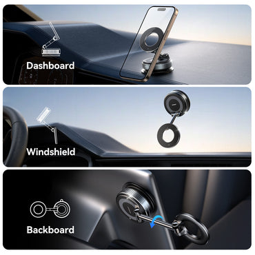 Car Phone Holder Magnetic For MagSafe Strong Suction Grip 360 Rotating Mount On Dashboard/WindScreen/windshield Size Adjustment