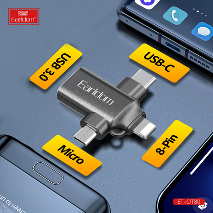 3 In 1 Otg Data Transmission Adapter By Earldom“ Premium Quality, Stylish & Durable Protective Case