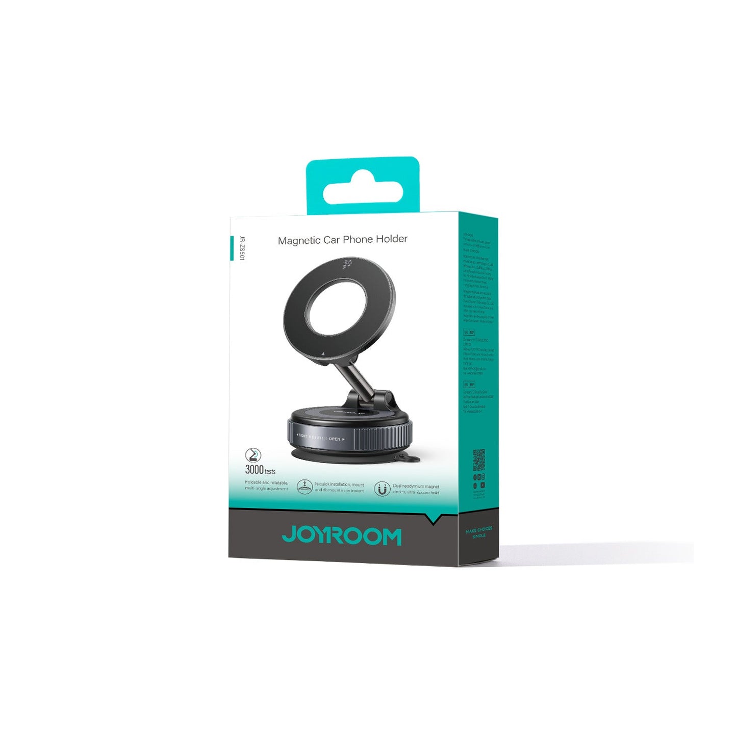 Car Phone Holder Magnetic For MagSafe Strong Suction Grip 360 Rotating Mount On Dashboard/WindScreen/windshield Size Adjustment