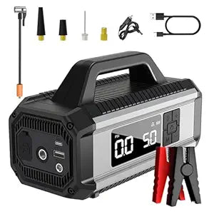 5 in 1 Car Jump Starter 10000mAh Air Inflator LED Light 800A Peak