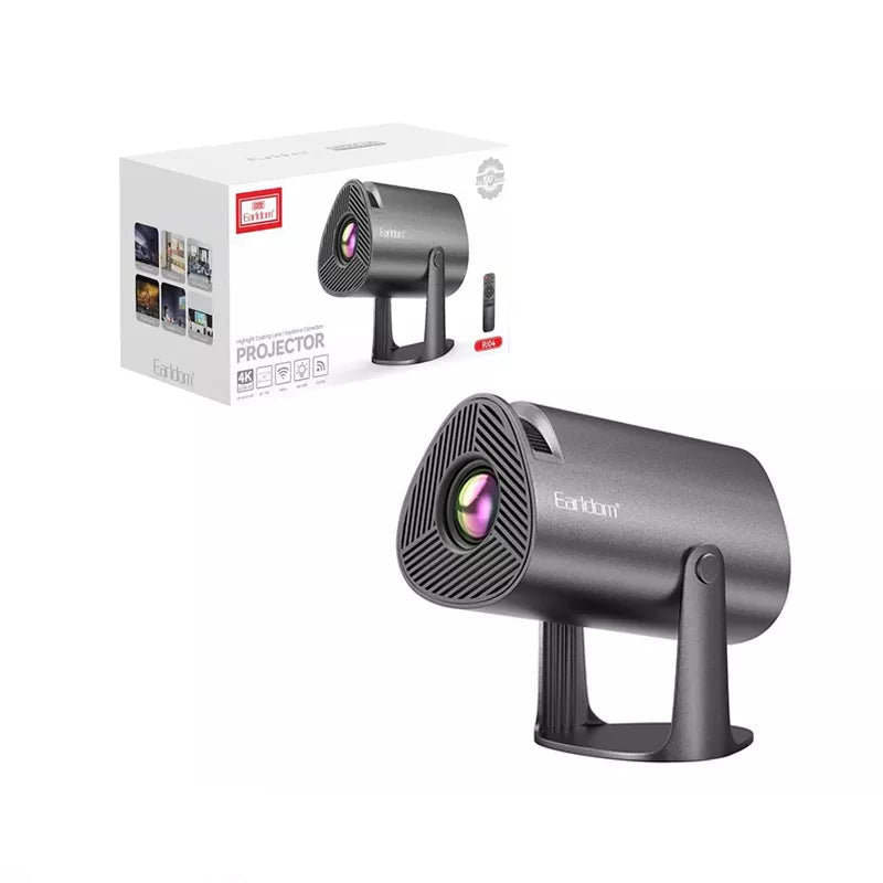 Portable HD LED Projector with 4K?Support and Wireless Connectivity