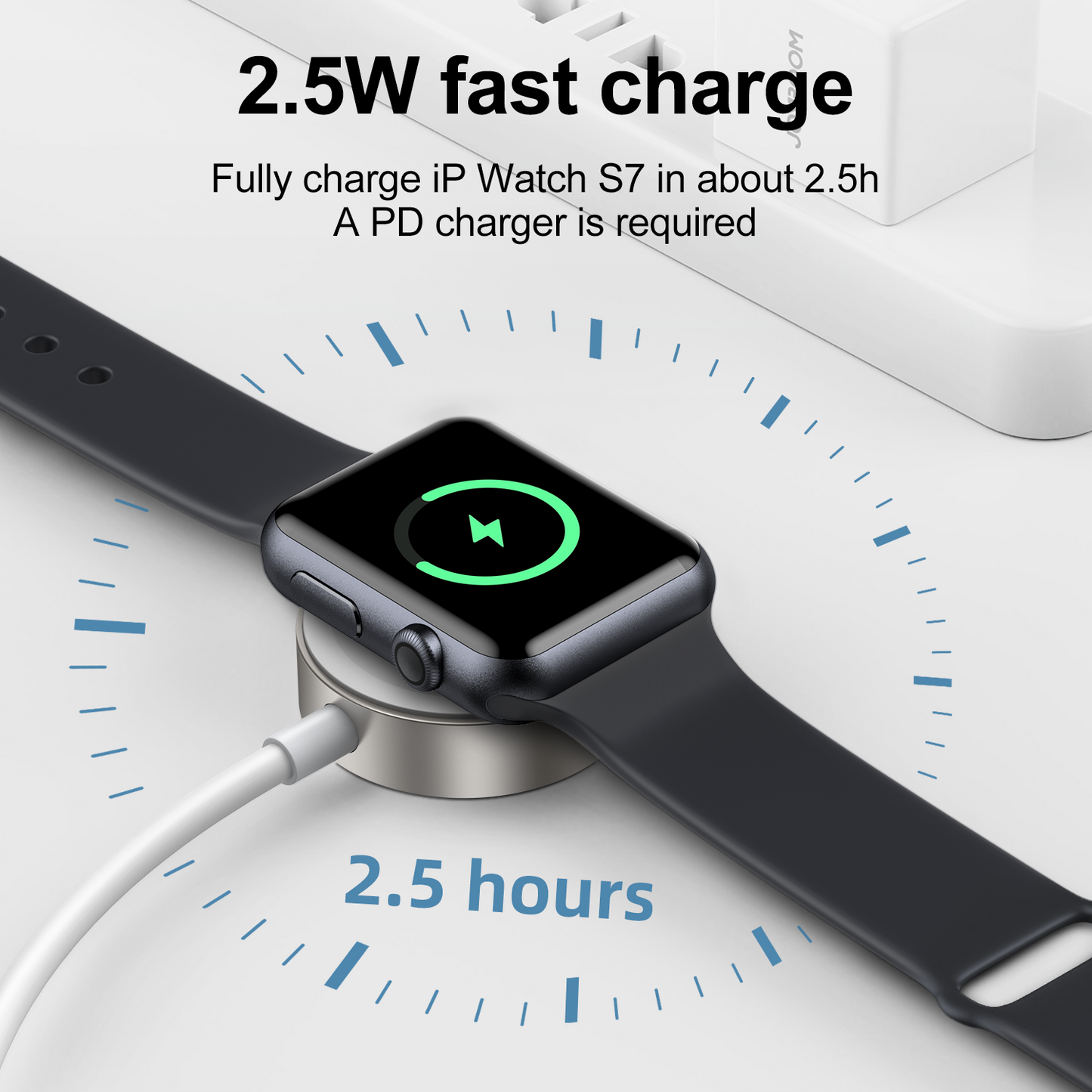 Type-C Magnetic Wireless Charger for Apple Watch with Smart Chip