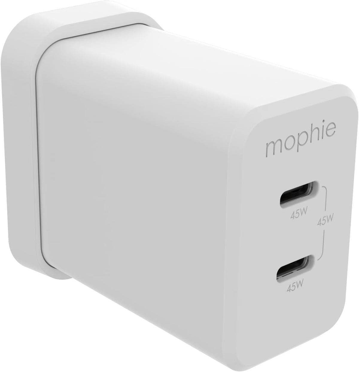 mophie speedport 45 GaN Wall Charger 2 x USB-C Ports - UK Plug