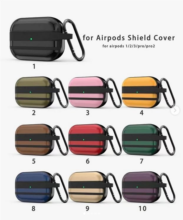 Hard Armour Stripes Airpods Case Glossy Protective Cover All Models“ Premium Quality, Stylish & Durable Protective Case