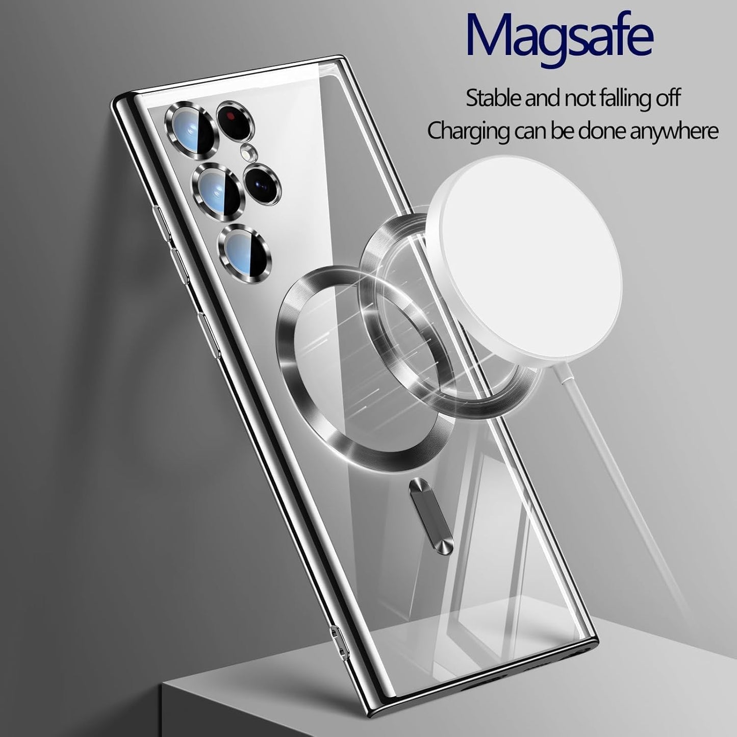 For Samsung Chrome Magnetic Case with Built-In Camera Lens Protection | Shockproof