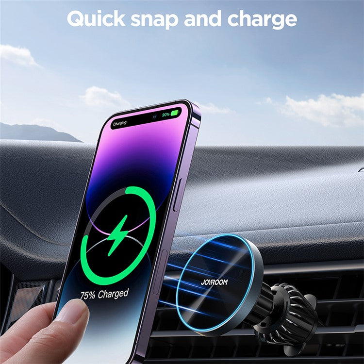 15W Magsafe Fast CAR Charger with Air Vent Holder For iPhone 11,12,13,14,15,16 Series and SAMSUNG S Series