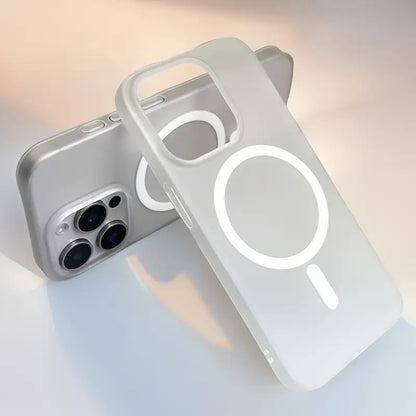 Slim Case For iPhone 16,15,14,13,12 Pro Max MagSafe Black & Frosted White Cover, Matte, Thin,