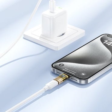 Type-C to Lightning Transparent Adapter with 3A Charging and Plug & Play
