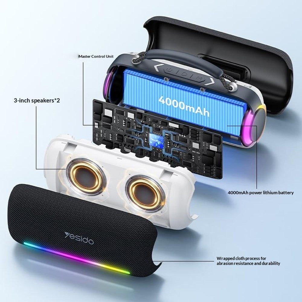 Yesido YSW43 60W Portable Bluetooth Speaker with RGB Lights | Best For Small Party