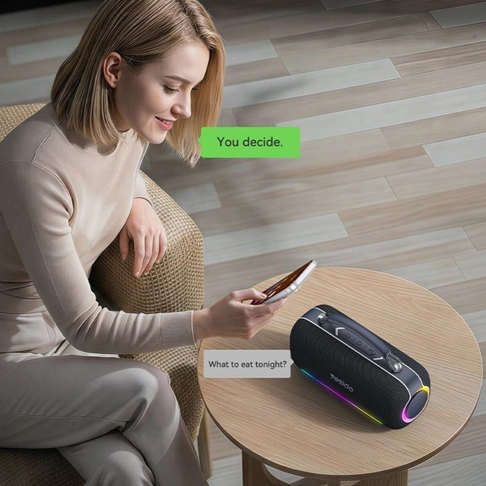 Yesido YSW43 60W Portable Bluetooth Speaker with RGB Lights | Best For Small Party