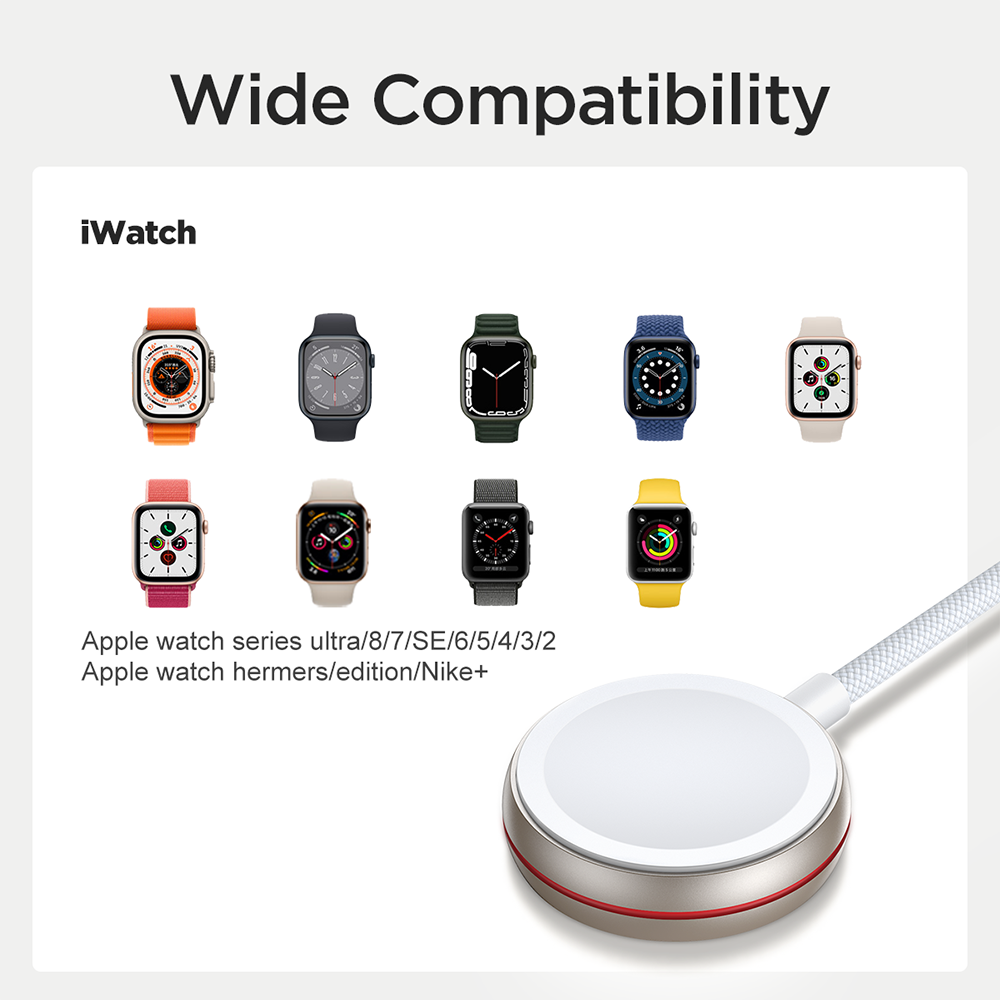 JOYROOM S-IW011 USB-C Magnetic Charging Cable for Apple Watch 1.2m White