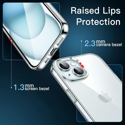 JETech Case for iPhone 15 6.1-Inch, Soft TPU Transparent Slim Protective Phone Cover with Shock-Absorption, Support Wireless Charging (Clear)