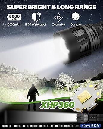 LED Flashlight, Zoomable Focus, LED Lighting