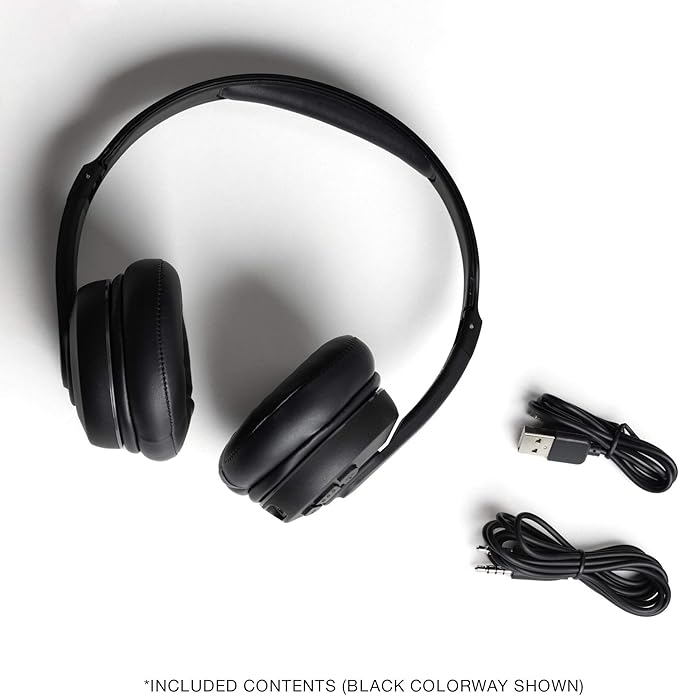 Skullcandy Cassette Wireless Bluetooth Headphones – Lightweight, Foldable & Long Battery Life | Black