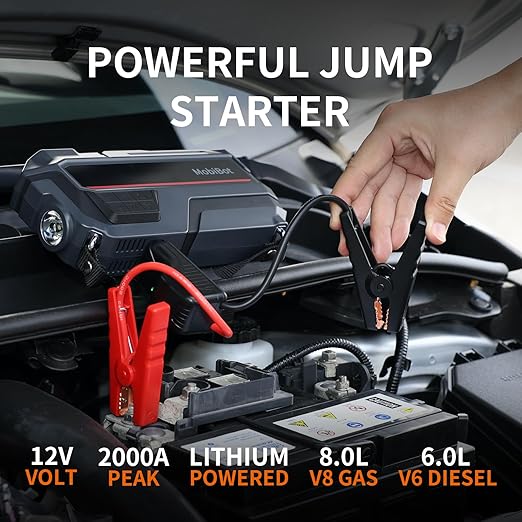Portable Car Jump Starter Power Bank 6000mAh Emergency Battery Booster