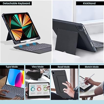 Yesido KB34B Magnetic Keyboard Case for iPad Pro 10.9 and iPad Air 2025