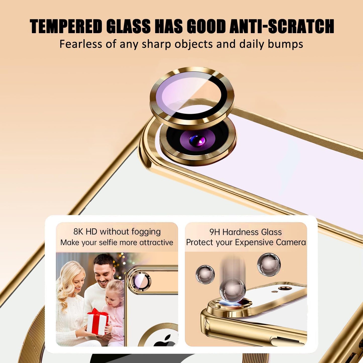 For iPhone MagSafe Chrome Case with Built-In Camera Lens Protection | Shockproof