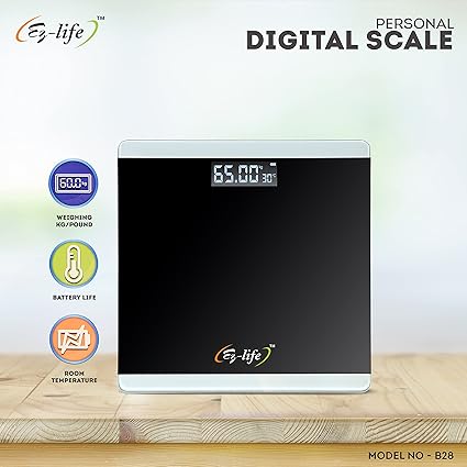 Digital Body Weight Scale LED Display Tempered Glass 150kg